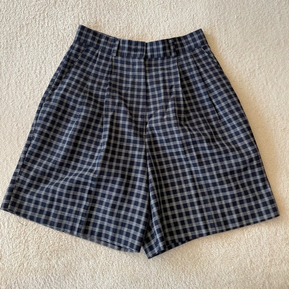 Vintage Jeremy Scott for Braemar Petites Plaid Pleated Shorts - Picture 5 of 12